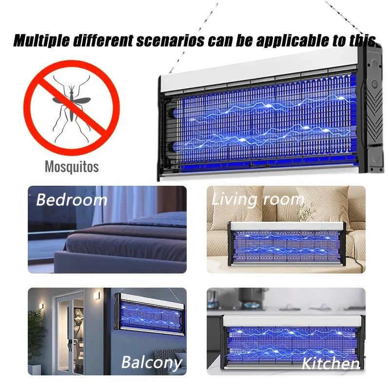 Lampe Anti-Moustique Silencieuse Murale/Suspension 6 W/15 W : Idéale Pour Un Usage Commercial Dans Les Hôtels Et Les Chambres À Coucher, Électrique - Contrôle Des Insectes Par Choc