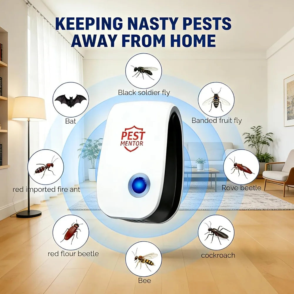 Répulsif Antiparasitaire Ultrasonique À Brancher, Contrôle Électronique Des Insectes, Répulsif Anti-Moustiques Pour La Maison, Repousse Les Souris, Les Fourmis, Les Araignées, Les Cafards
