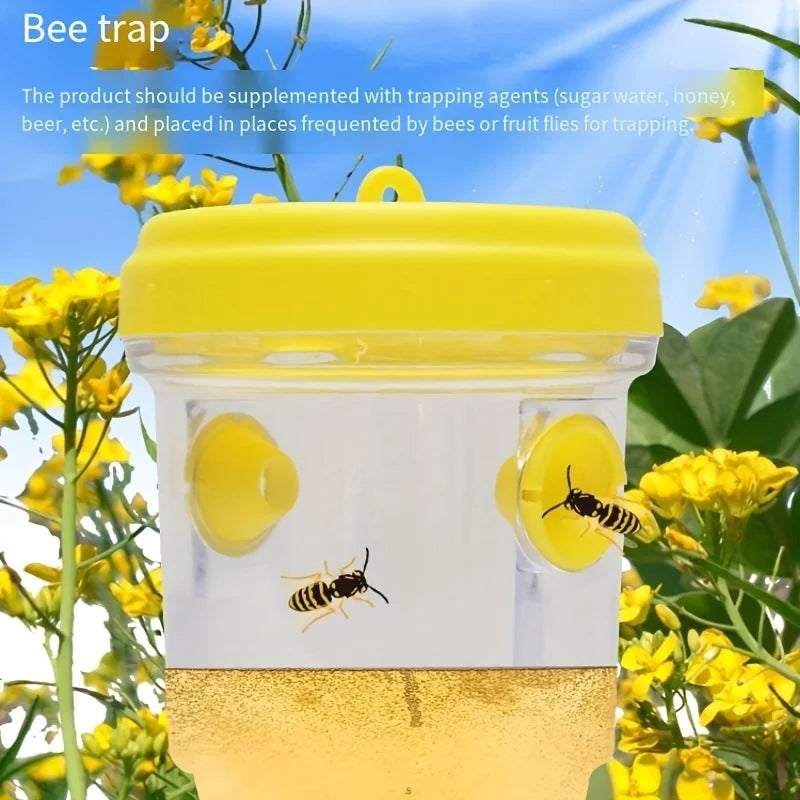 Piège À Insectes Extérieur En Plastique Transparent Avec Couvercle – Efficace Pour Attraper Des Mouches Des Fruits, Des Guêpes, Un Design Transparent Pour Une Surveillance Facile