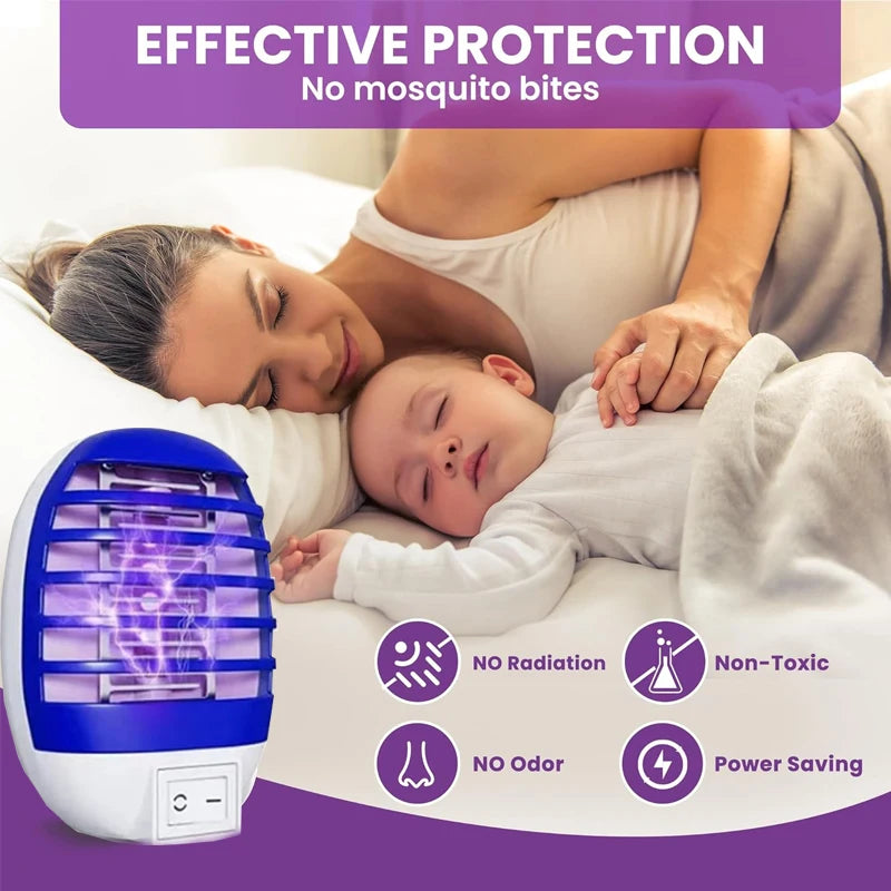 Piège À Mouches Électrique Anti-Moustiques À Lumière LED, Sans Odeur, Avec Lumière UV LED, Adapté À La Chambre À Coucher, Au Salon, Prise Intérieure EU/US