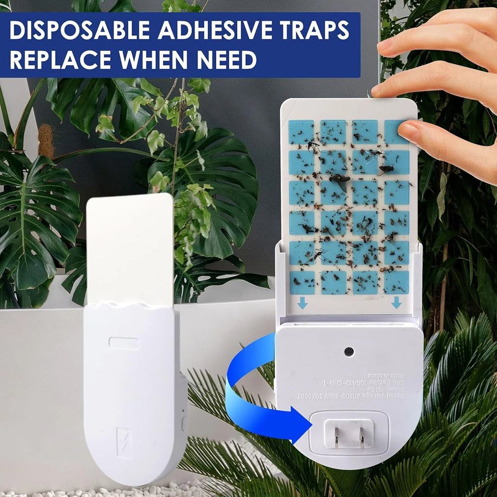 Lampe Anti-Moustiques À Panneau Adhésif, Piège Adhésif Non Toxique D'Intérieur, Piège À Insectes Volants Multifonctionnel Avec Petite Veilleuse