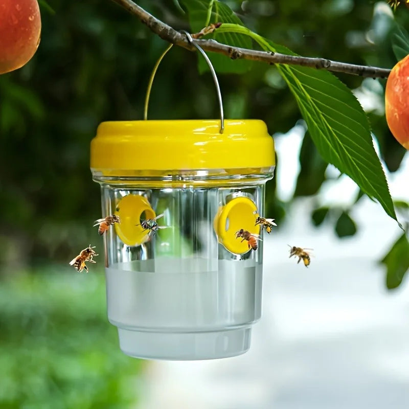 Piège À Insectes Extérieur En Plastique Transparent Avec Couvercle – Efficace Pour Attraper Des Mouches Des Fruits, Des Guêpes, Un Design Transparent Pour Une Surveillance Facile
