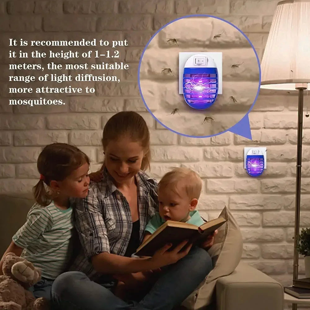 Piège À Mouches Électrique Anti-Moustiques À Lumière LED, Sans Odeur, Avec Lumière UV LED, Adapté À La Chambre À Coucher, Au Salon, Prise Intérieure EU/US
