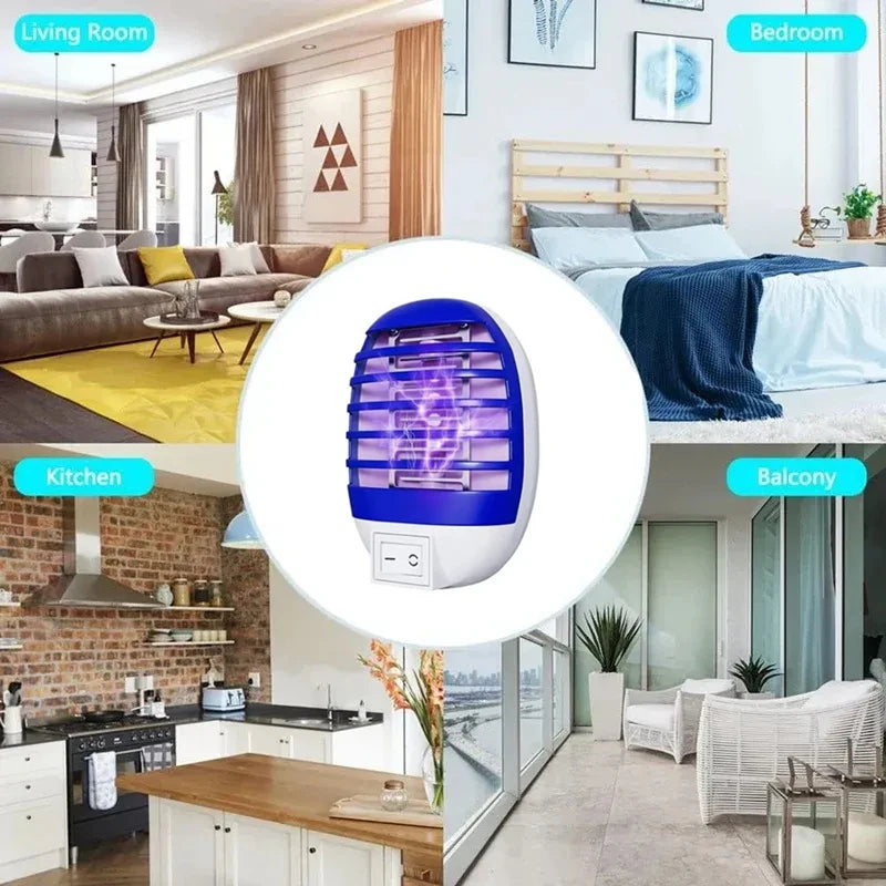 Piège À Mouches Électrique Anti-Moustiques À Lumière LED, Sans Odeur, Avec Lumière UV LED, Adapté À La Chambre À Coucher, Au Salon, Prise Intérieure EU/US