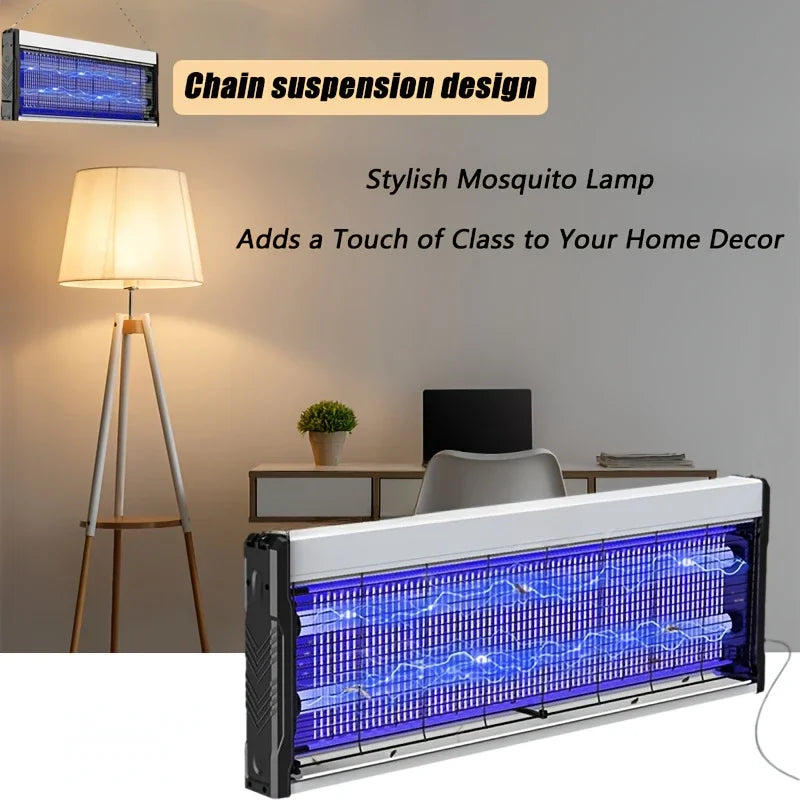 Lampe Anti-Moustique Silencieuse Murale/Suspension 6 W/15 W : Idéale Pour Un Usage Commercial Dans Les Hôtels Et Les Chambres À Coucher, Électrique - Contrôle Des Insectes Par Choc